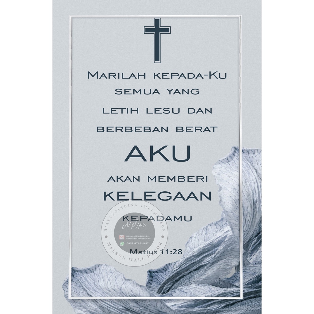 Jual 151/20x30cm/walldekor/walldecor/kristen/christian/injil/bibel ...