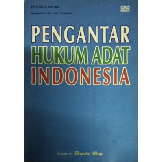 Jual Buku Pengantar Hukum Adat Indonesia | Shopee Indonesia