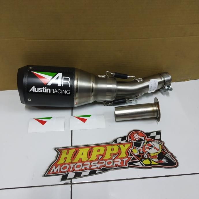 Jual PRODUK- KNALPOT AUSTIN RACING GP1R CARBON MIDE PIPE 36MM FOR NINJA ...