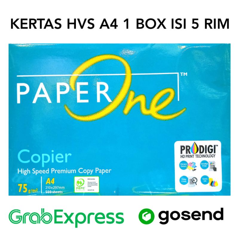 Jual Kertas Hvs A4 75 Gram Paperone 1 Box Isi 5 Rim Shopee Indonesia