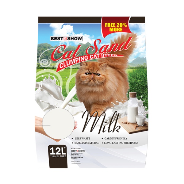 Jual Best In Show Cat Sand MILK 12Lt Pasir Kucing 9kg Shopee Indonesia