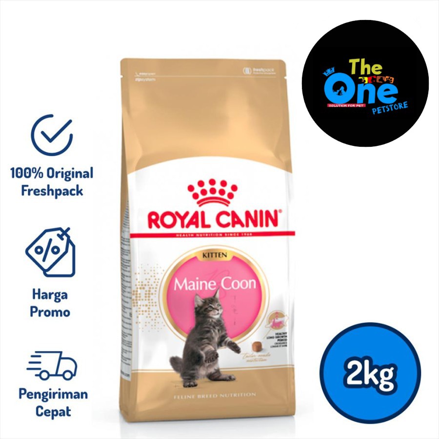 Catfood Royal Canin Maine Coon Kitten 2kg RC Kitten MaineCoonRoyal Canin  Maine Coon Kitten (2kg) Dry Makanan Anak Kucing Feline Breed Nutrition