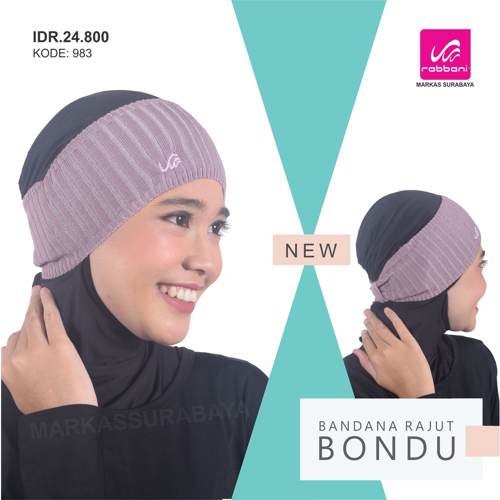 Jual BANDANA BAHAN RAJUT RAJUT BONDU RABBANI | Shopee Indonesia