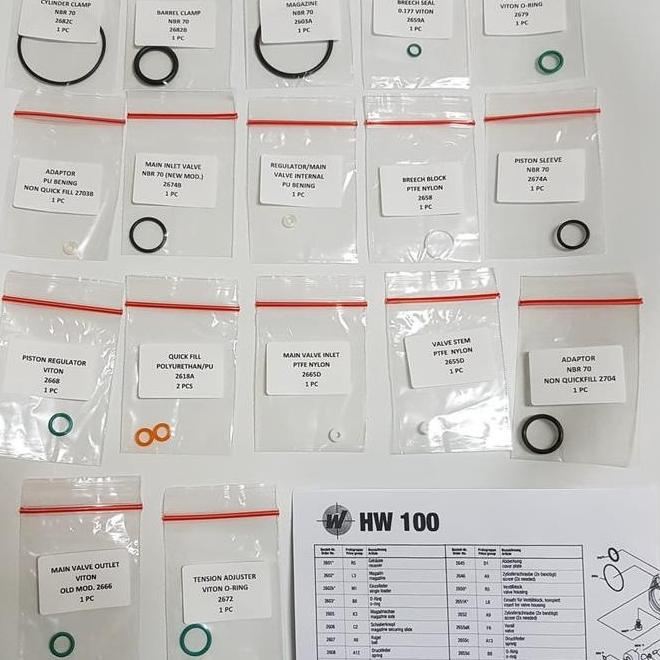 Jual Seal Oring Kit Major Lengkap Hw100 Hw 100 Full Upgrade Ptfe Pu