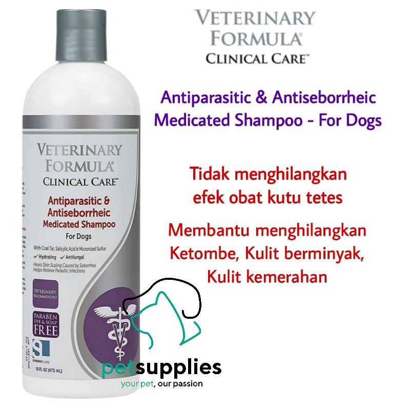 Jual Shampoo Jamur Anjing dan Scabies VETERINARY FORMULA Antiparasitic