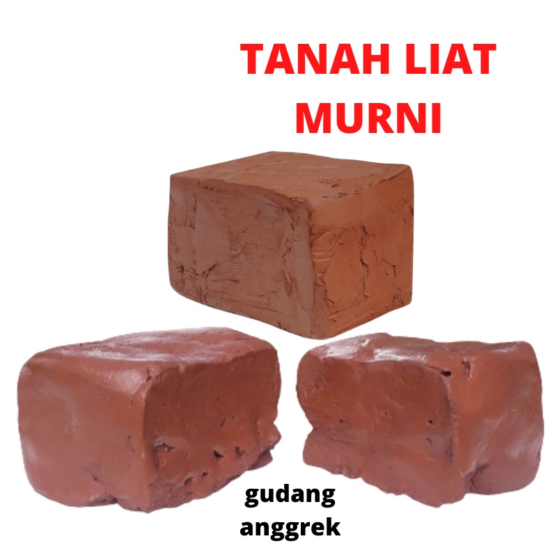 Tanah liat merah murni elastis dan mudah di bentuk