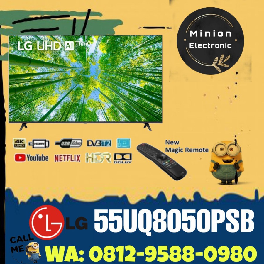 Jual LG 55UQ8050PSB LED SMART TV 55 INCH UHD 4K HDR MAGIC REMOTE 55UQ8050 Shopee Indonesia