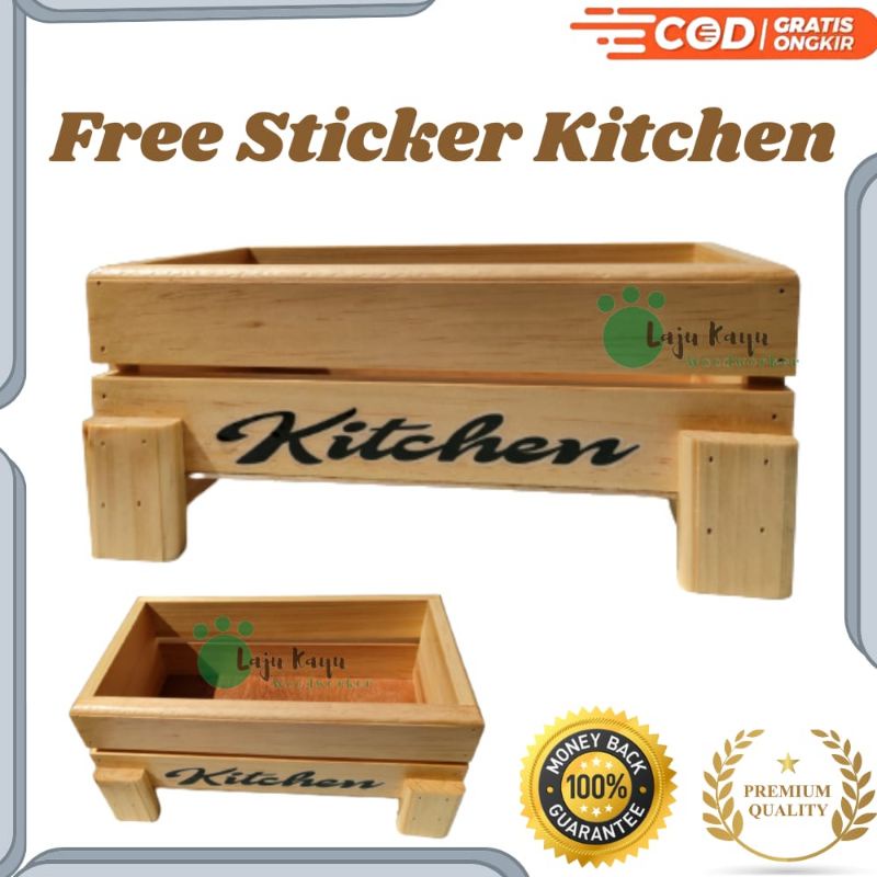 Jual Rak Bawang Tempat Bumbu Dapur Serbaguna Kotak Penyimpanan Kayu ...