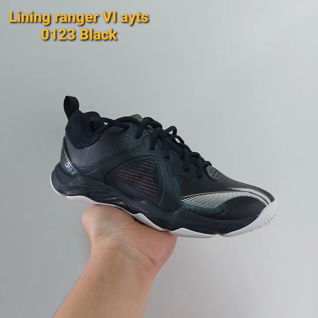 Jual Sepatu badminton lining ranger VI ayts 0123 black | Shopee Indonesia