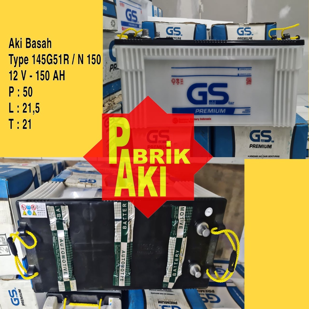 Jual AKI BASAH MOBIL Genzet / Genset / Truck GS G LM N 150 / N150