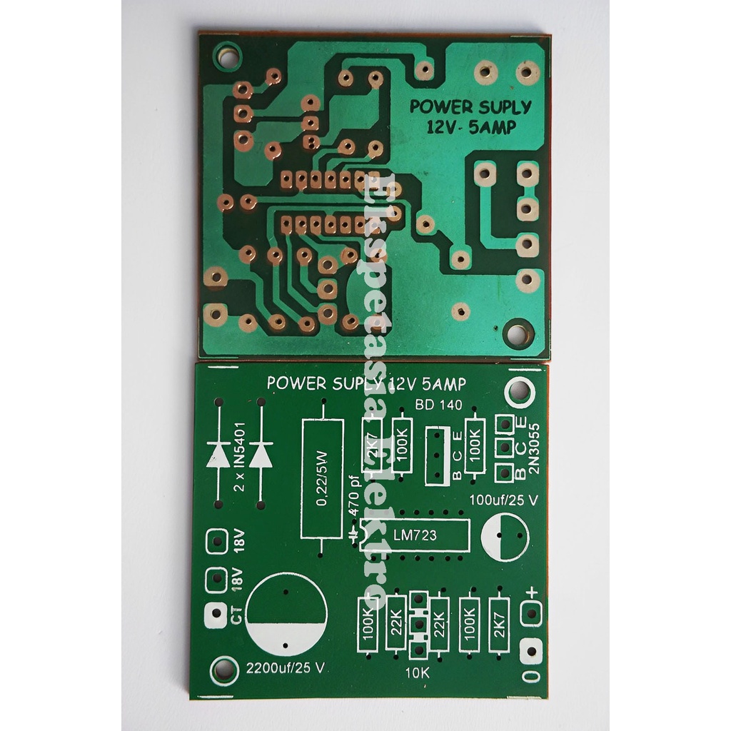 Jual PCB Power Supply 12V-5AMP IC LM-723 / 2pcs | Shopee Indonesia