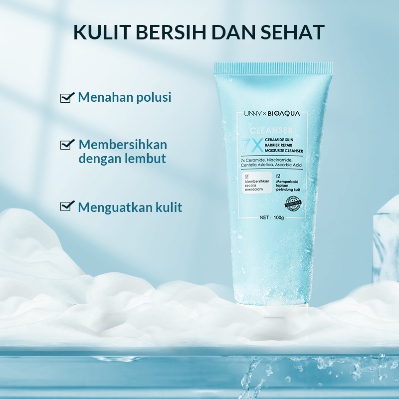 Jual BIOAQUA 7X Ceramide Moisturizer Cleanser Cuci Muka 100g Gentle