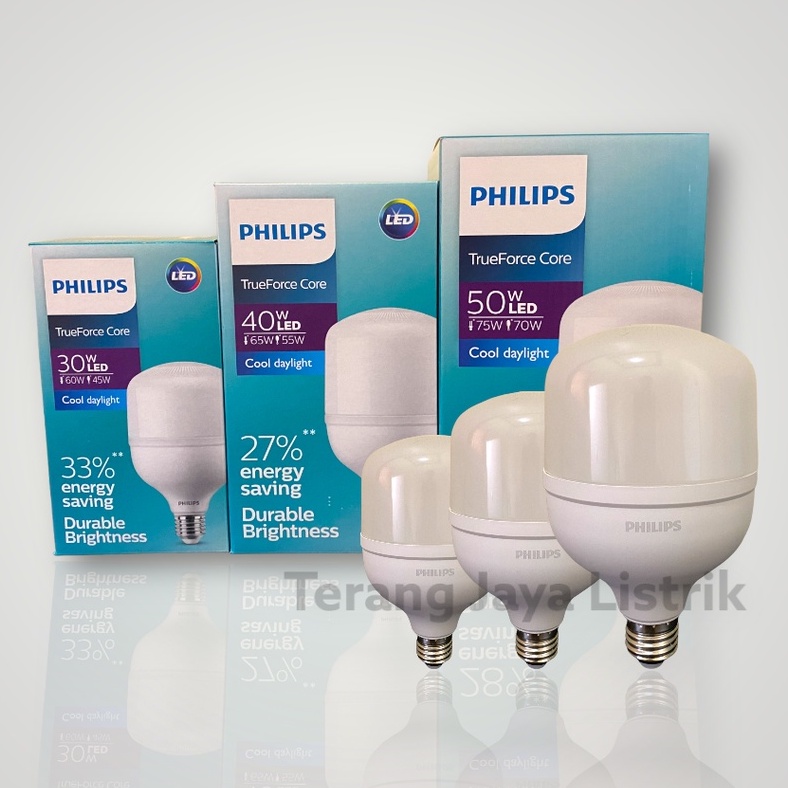 Jual Philips Lampu LED TrueForce 30w 40w 50w Tforce Core 6500K Putih