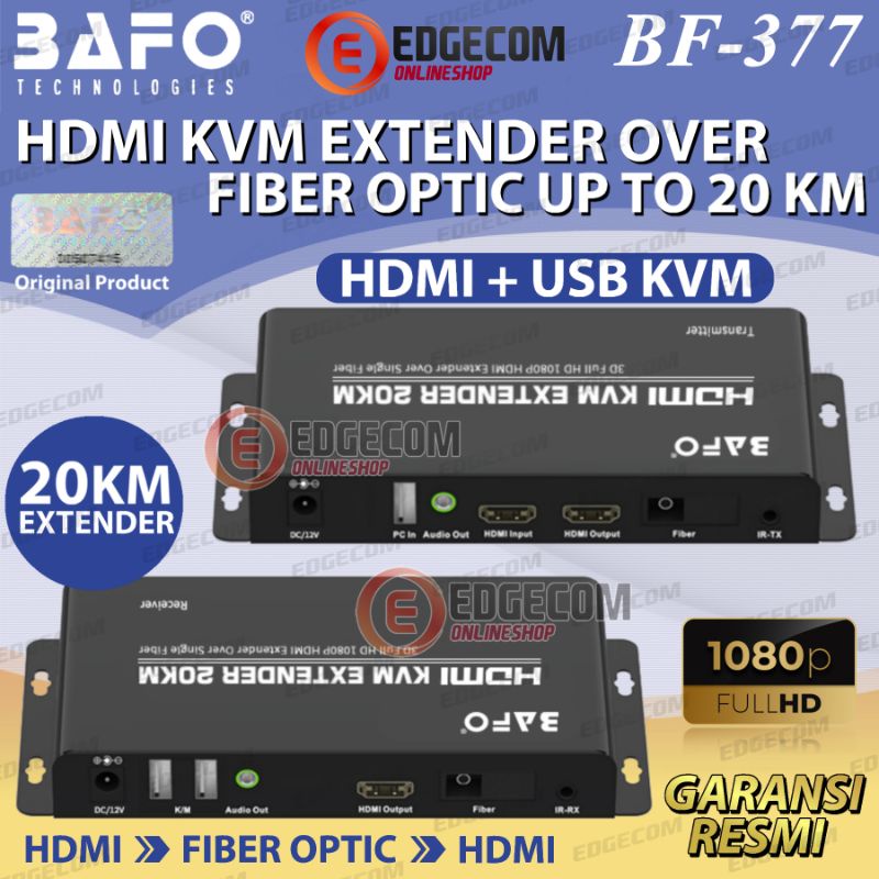 Jual BAFO HDMI KVM Extender FO Fiber OPTIC Up to 20KM BF-377 | Shopee ...