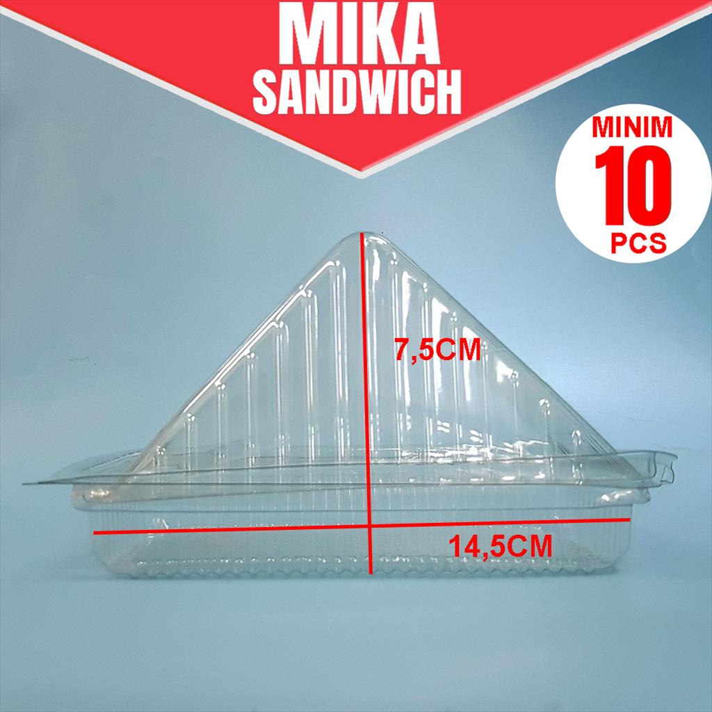 Jual SATUAN Mika Segitiga Sandwich Tebal / Mika Makanan Ringan / Mika ...