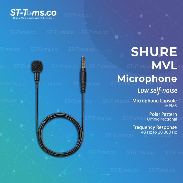 Jual Shure MVL Lavalier Microphone Omnidirectional Condenser Microphone