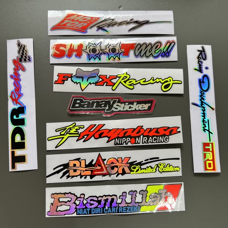 Jual STICKER STIKER FOX RACING TRD TDR MOTOR PLUS BLACK CUTTING ...