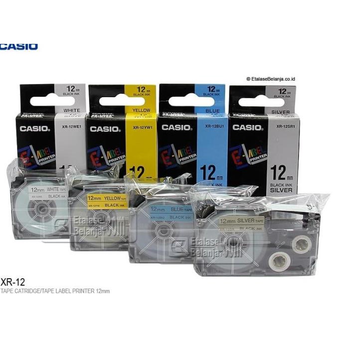 Jual Casio EZ Label Printer Tape Cartridge 12mm Shopee Indonesia