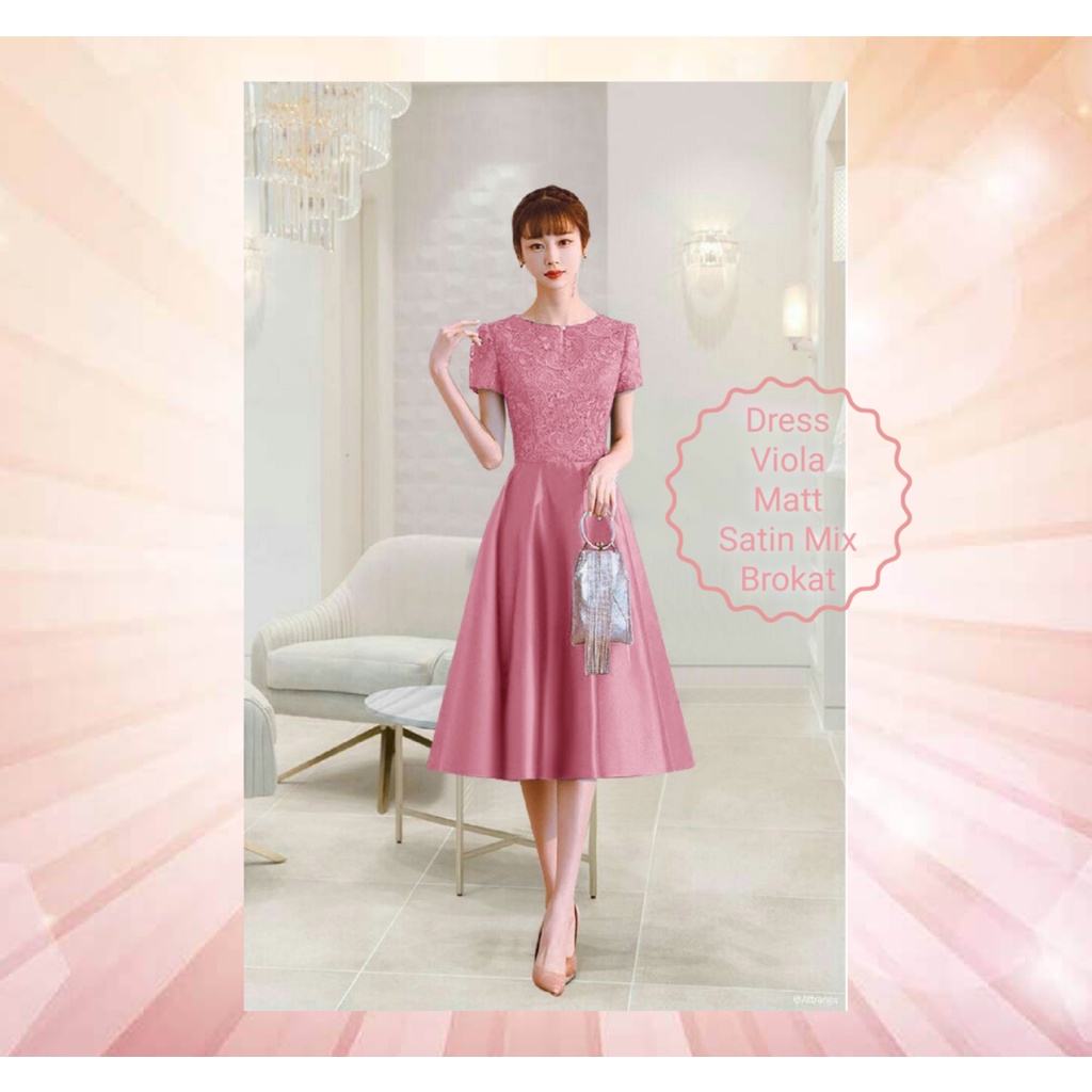 dress brokat satin Gaun Kebaya Brokat Satin Modern Elegan Dress Pesta Wanita Dewasa Kondangan  Terbaru 2025 Irina Dress Oz Gaun Slim Fit Satin Non-Stretchy Kebaya Dress  A-Line Dresses Short Sleeve - Lazada