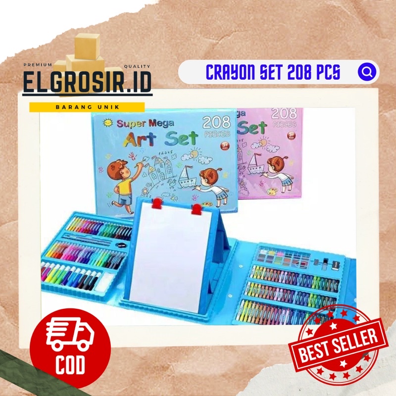 CRAYON ART 208 SET / PENSIL WARNA CRAYON ART SET MACAM WARNA MENGGAMBAR  MEWARNAI