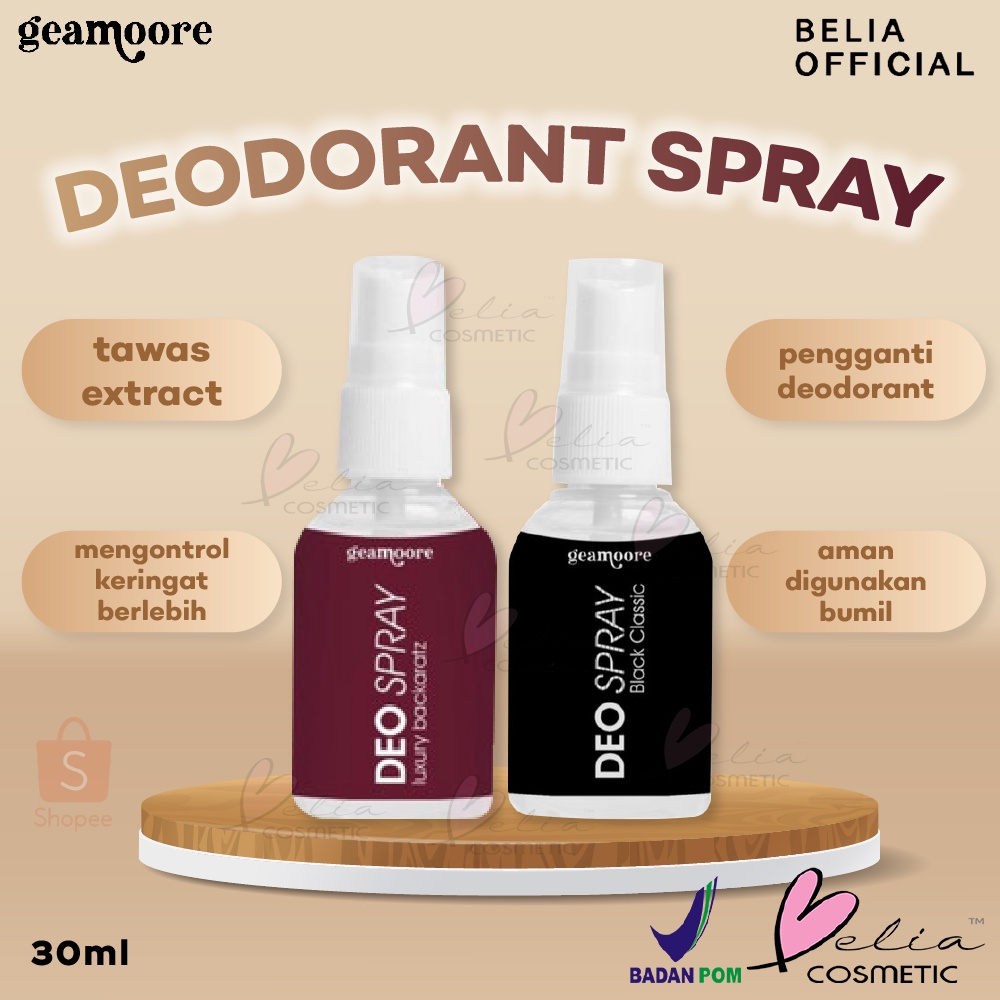 Jual BELIA GEAMOORE Deo Spray 30ml Deodorant with Tawas Extract