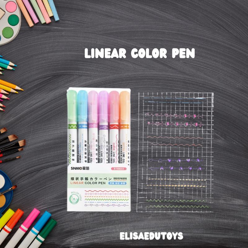 Jual linear color pen pena corak pena hias bolpoin warna | Shopee Indonesia