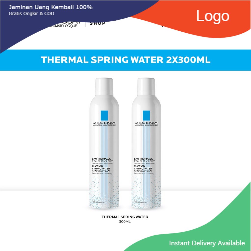 Jual La Roche Posay Thermal Spring Water Mist 2x300ml Spray Kulit