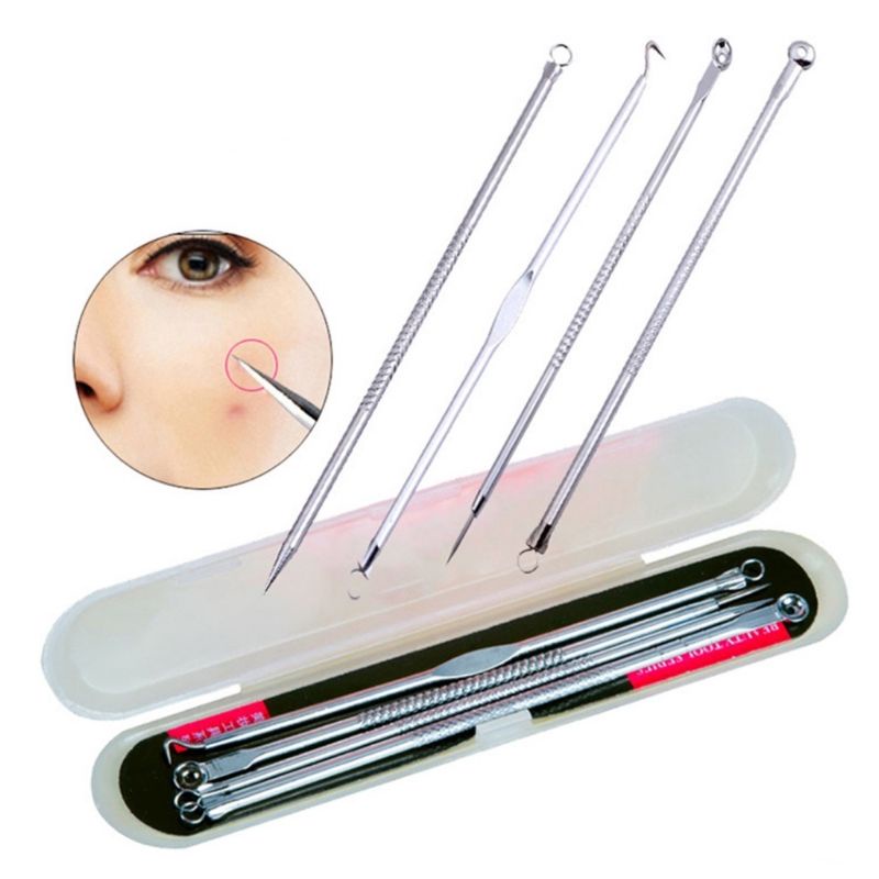 3/4/5PCS Acne Blemish Remover Blackhead Extractor Black Dots Cleaner  Needles Hook Black Spots Pore Cleanser Skin Care Tools - AliExpress