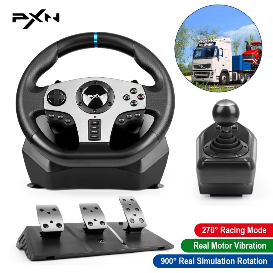 Jual Gaming Steering Wheel Pedal PXN-V9 Pro Gamepad Racing | Shopee ...