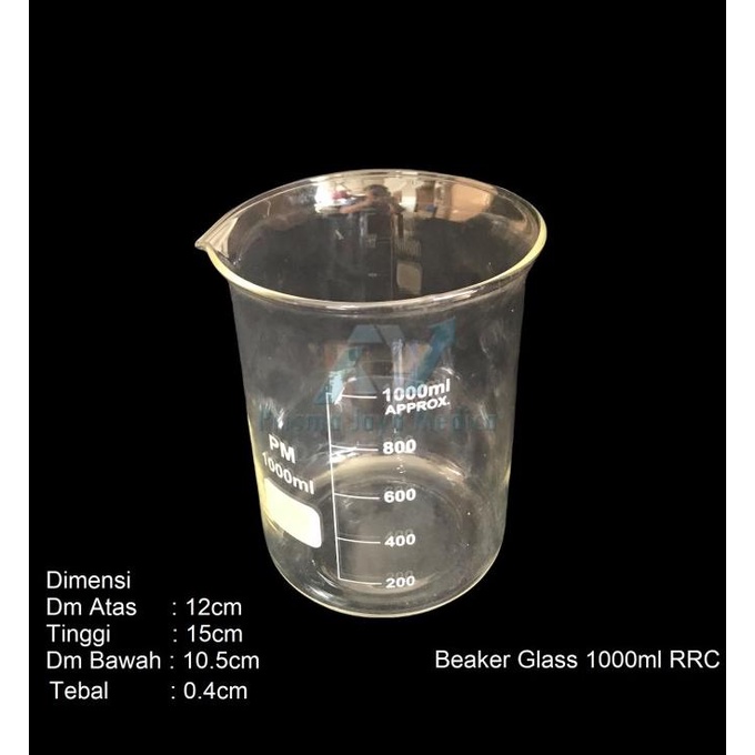 Jual Lab Beaker Glass 1000ml Rrc Gelas Ukur Kimia 1 Liter Rrc Non Cod Shopee Indonesia 7379