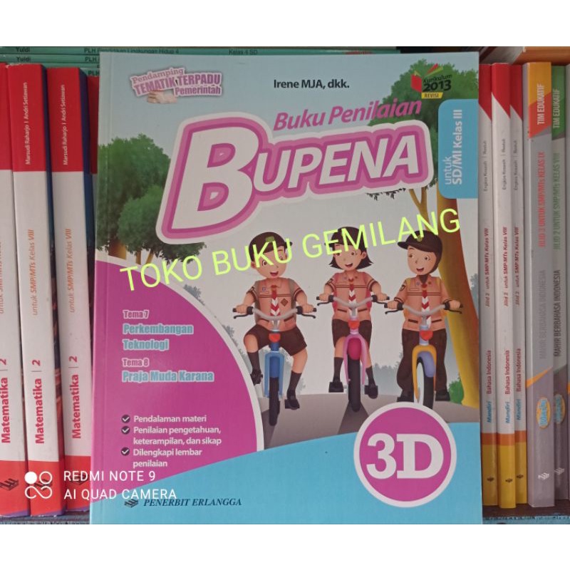 Jual BUKU BUPENA UNTUK KELAS 3 SD/MI JILID 3D PENERBIT ERLANGGA ...