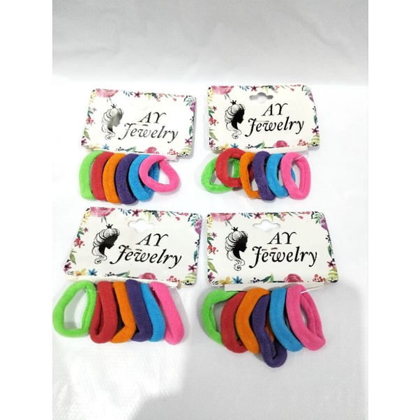 Jual Ikat rambut kain mini warna / karet rambut ( Harga / Stripp ...