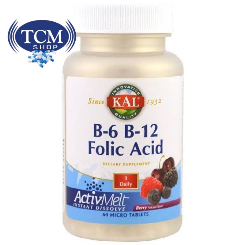 Jual Kal Nutrition Vitamin B6 B12 Folic Acid Berry 60 Micro Tablets
