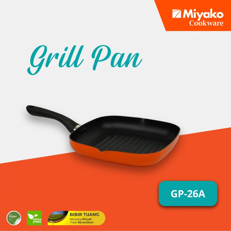 Jual Grilling Pan Miyako GP26A / Pan Grill panggang teflon Shopee