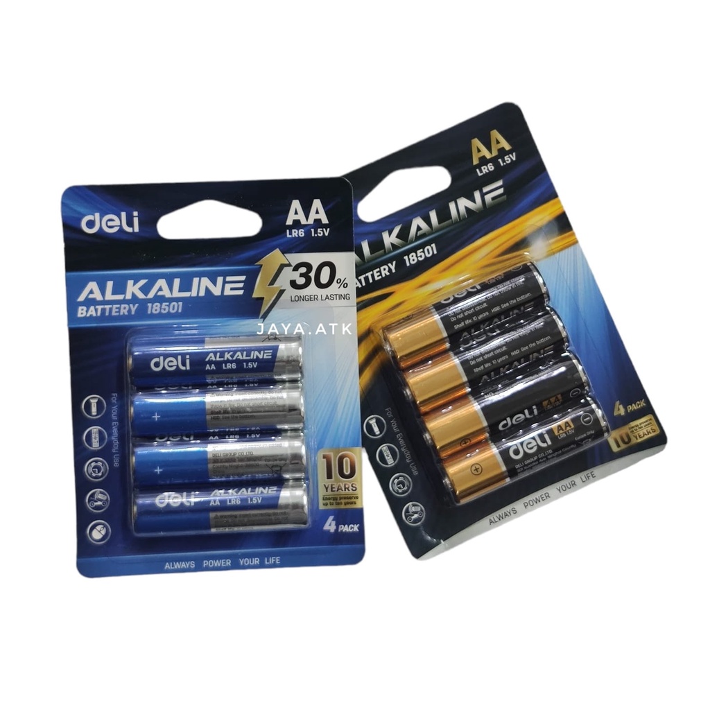 Jual BATERAI ALKALINE AA A2 SET 4 DELI 18501 BESAR BATU BATERAI ...