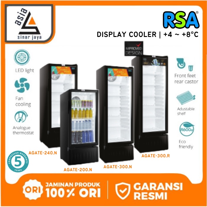 Jual Display Cooler Rsa Agate N Showcase Cooler Liter Shopee