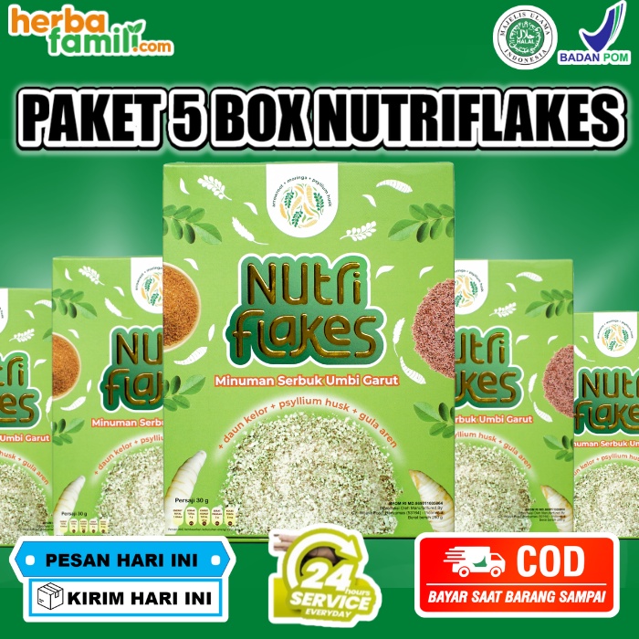 Jual Paket Lambung Sehat Box Nutriflakes Minuman Umbi Garut