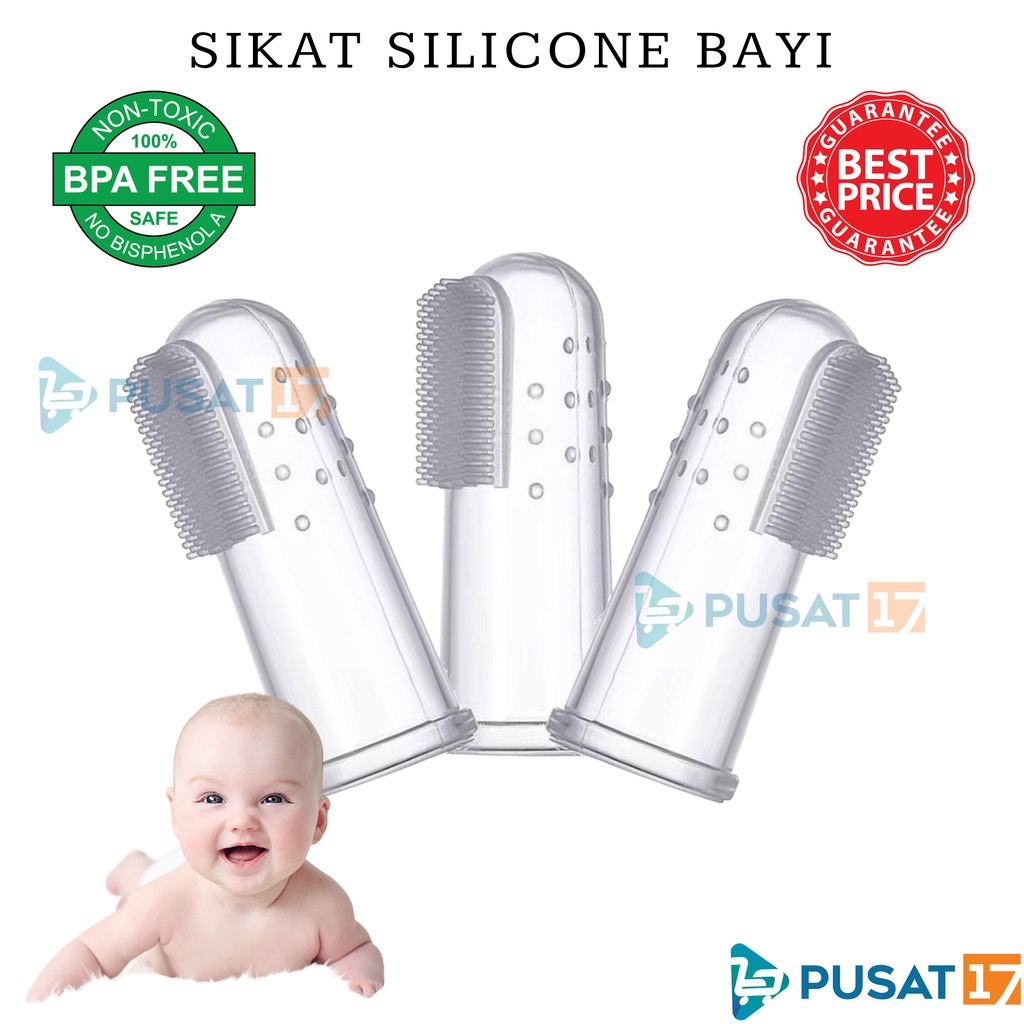 Jual PUSAT17 SIKAT GIGI JARI BAYI SILIKON / SIKAT GIGI BAYI SILIKON