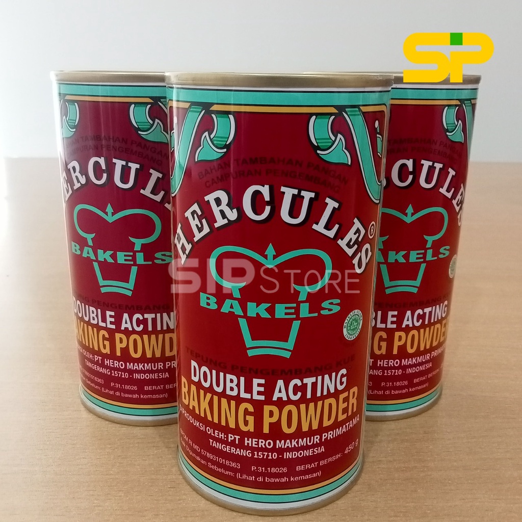 Jual HERCULES Baking Powder Double Acting 450gr / Tepung Pengembang Kue (KALENG) Shopee Indonesia