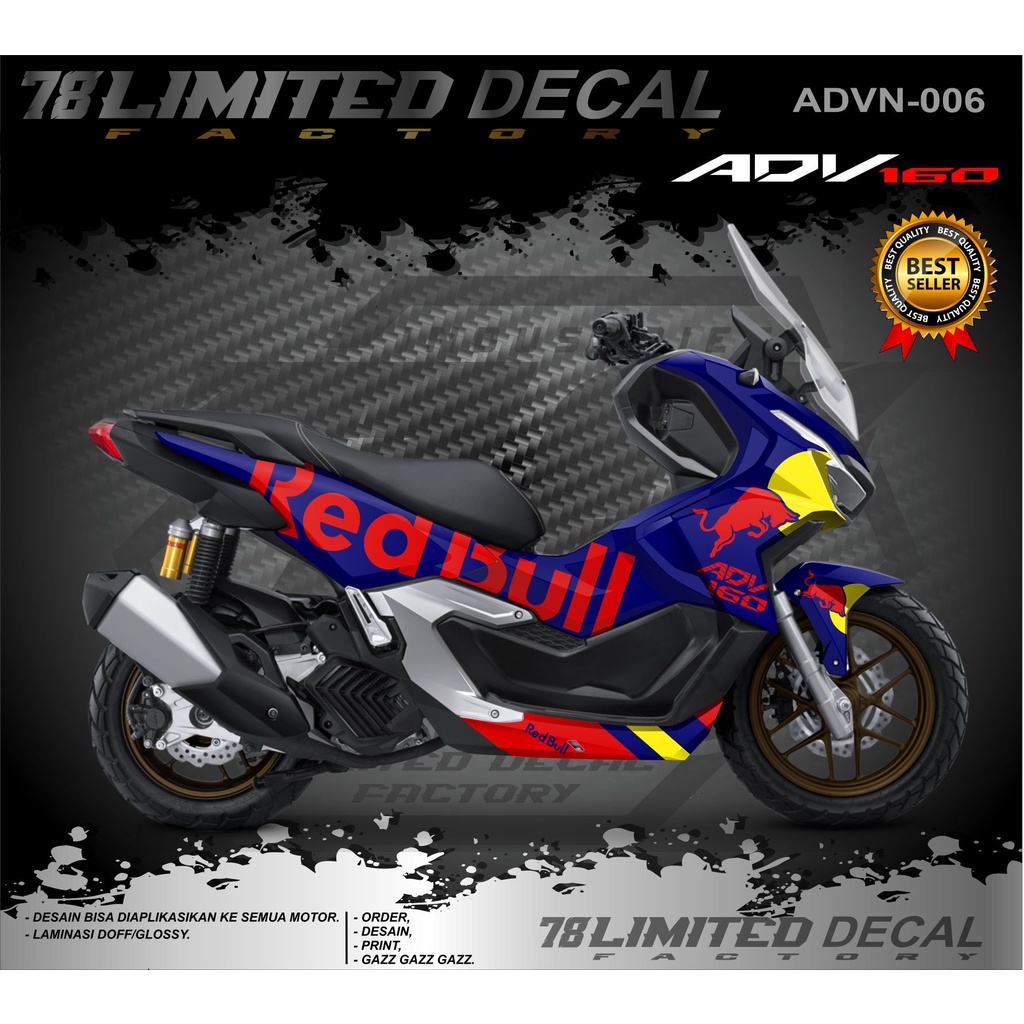 Jual Modifikasi Honda ADV 160 2022-Stiker Dekal ADV 160 Disain Motif ...