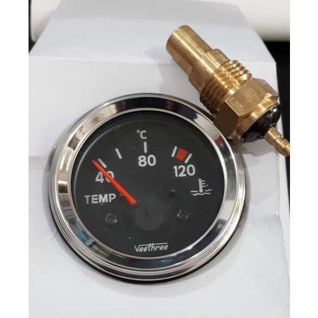 Jual Water Temperature / Water Temp Gauge Merk Veethree Plus Sensor