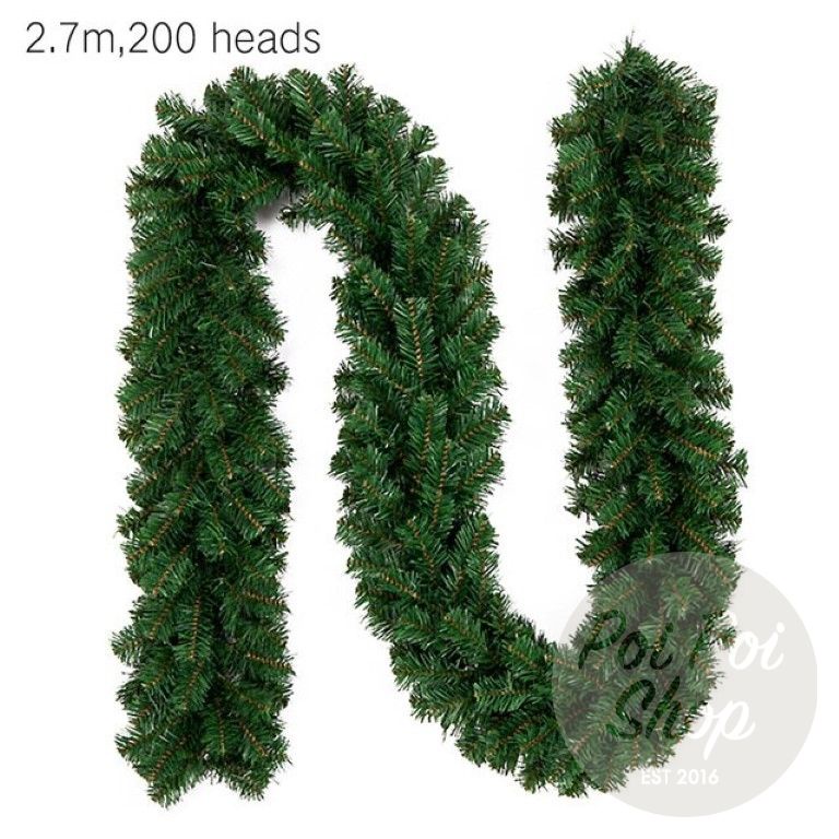 Jual Garland Daun Kawat 2.7m Murah Hiasan Natal Daun Dekorasi Natal ...