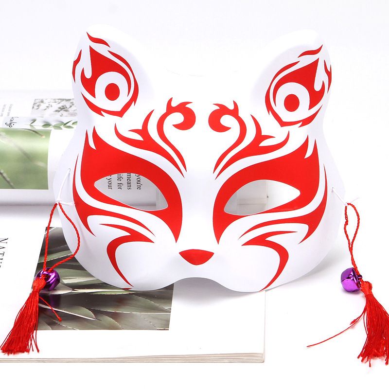 Jual Topeng Kucing Cosplay Kitsune Fox Bunkasai Japanese Festival Mask