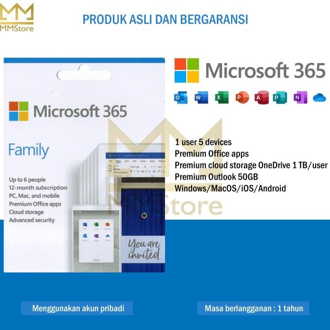 Jual Microsoft Office 365 Family 1 Tahun Original Resmi | Shopee Indonesia