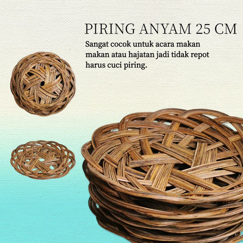 Jual Piring Lidi Piring Anyaman Cm Shopee Indonesia