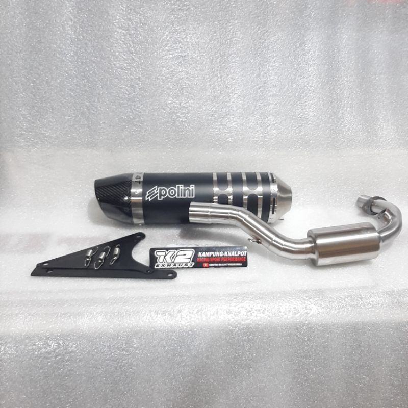 Jual Knalpot Custom Racing Pollini Vespa Matic sprint,LX,GTS (PnP ...