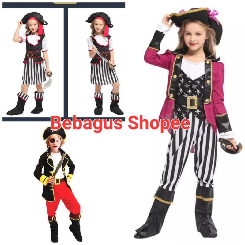 Jual Kostum Cosplay Bajak Laut Pirate Anak Halloween Costume | Shopee