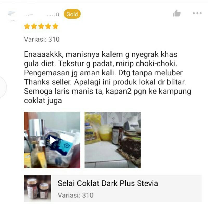 Jual Selai Roti Rasa Coklat Dark Rendah Gula Dengan Pemanis Stevia ...