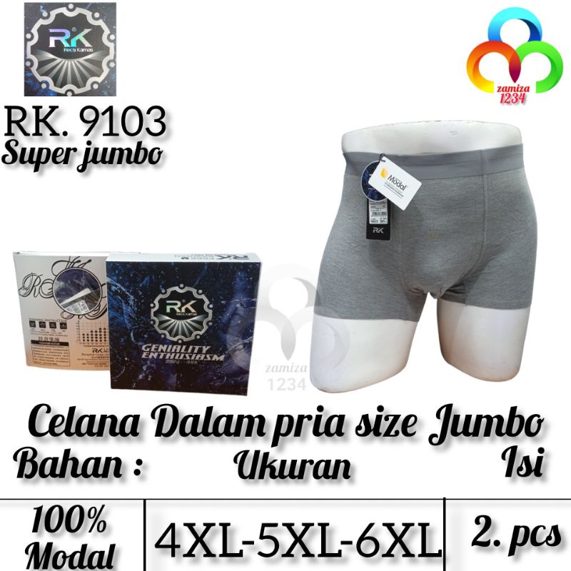 CELANA DALAM PRIA BOXER RK. 91103 | 2.pcs size : 4XL - 5XL - 6 XL