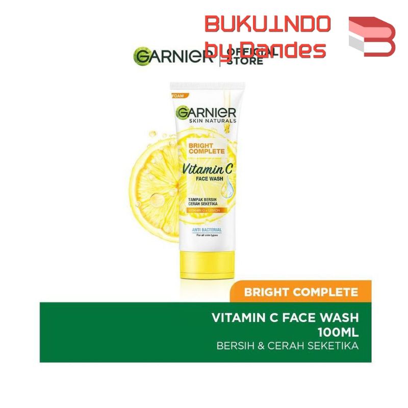 Jual GARNIER Vitamin C Face Wash 100ml Bright Complete Facial Foam